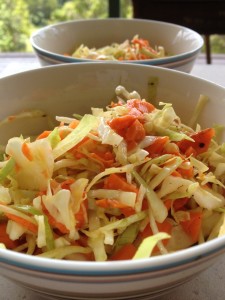 coleslaw is a good use for fresh sweet cabbage